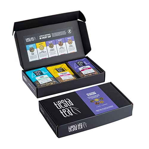 Tiesta Tea - Loose Leaf Herbal Tea Gift Box, 5 Pouches, Medium To No Caffeine, Hot & Iced Tea, Includes Chamomile, Ginger, Matcha And Detox Tea, Natural Ingredients, Tea Variety Box #TOP9