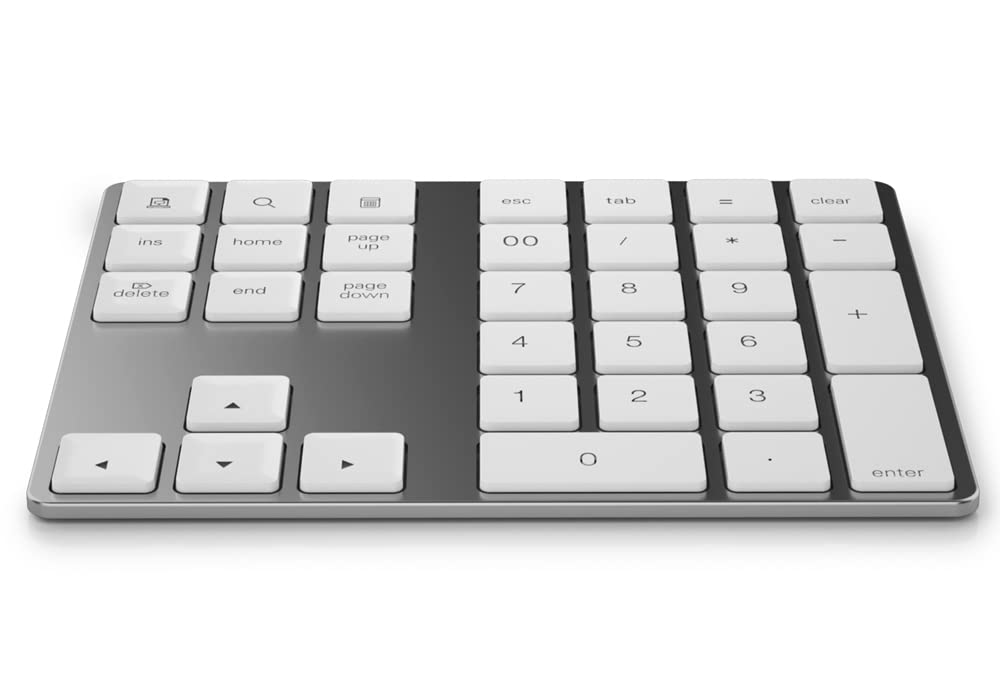 HDWR typerCLAW-BN100 Teclado numérico inalámbrico Bluetooth | Carcasa de aluminio, alcance 10 metros, teclas de membrana, para iOS