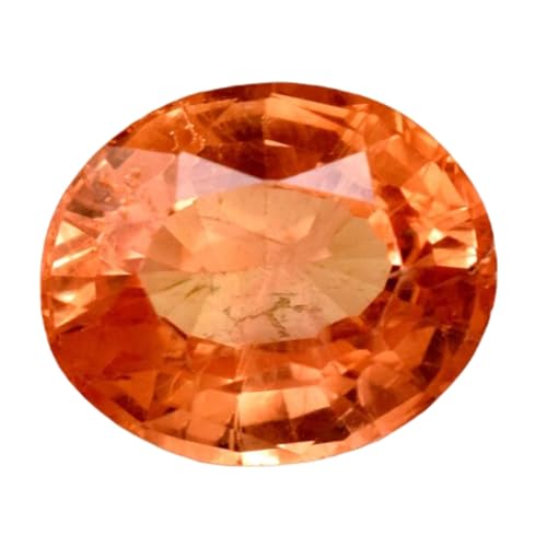 Saphir Padparadscha naturel ovale 10,69mm, pierre gemme facettée pour collier DIY