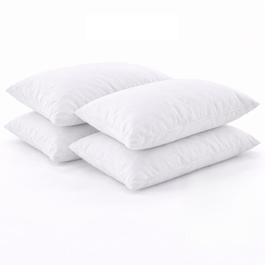 4All Pillows 4 Pack with Soft Support, Luxury Plain Pillows, Pressure Relief Design, Washable & Durable, Dust Free, Odour Free Bed Pillow 48x74cm (4) โ image 1