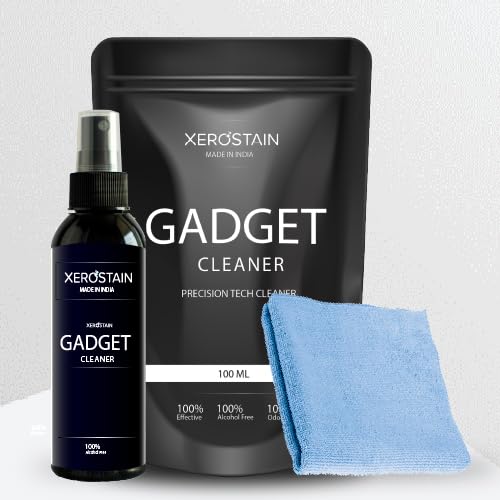 Image of Premium Gadget Cleaning Spray with Microfibre Cloth (100 ml) | Effective for Camera, Binocular, Laptop, TV, Monitor, Tablet, Smartphone etc.