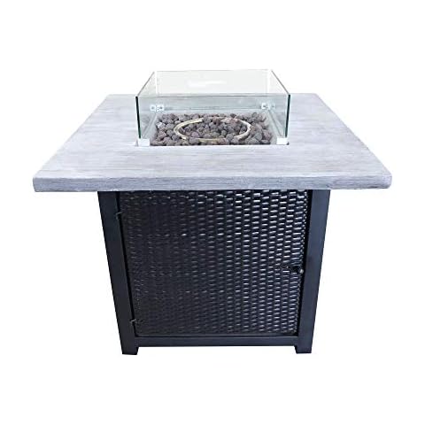 Brasero de Gas Propano en Ratán para Jardín de Teamson Home Cover