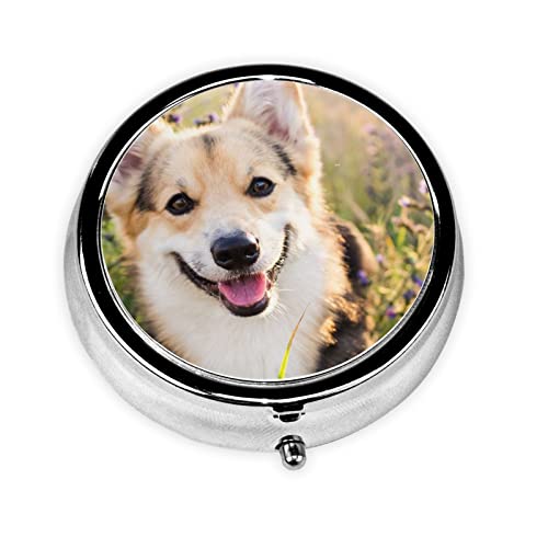 Pill Box Happy Corgi Dog �ۖ�P�[�X 3�R���p�[�g�����g �� �s���I�[�K�i�C�U�[ ���킢���s���I�[�K�i�C�U�[ �|�[�^�u�� ���s �s���{�b�N�X �� �r�^�~�� �^�� �̖� ���[�{�b�N�X ���j�[�N�ȃM�t�g�I�[�K�i�C�U�[