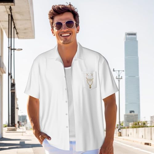 Mask Bitcoin Chain Crypto Money Coin Blockchain Men's Shirts Short Sleeve Casual Shirts Button Down Shirt Men Summer Shirt - Image 4