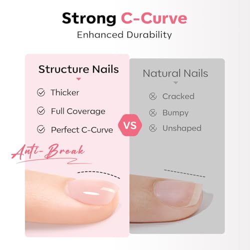 Image of modelones Builder Nail Gel, Clear Builder Nail Polish 7-in-One with Detachable Liner Nail Brush LED Lamp Cured Strengthener Color Rubber Base Coat for Apex Building Extension Thickening 10ml