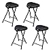 Atlantic 4 Pack Folding Stool with Handle, Black