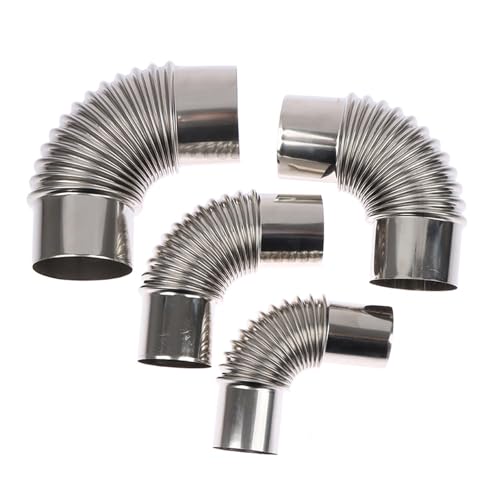 Coude à 90° en acier inoxydable 80 mm pour conduit de cheminée étanche