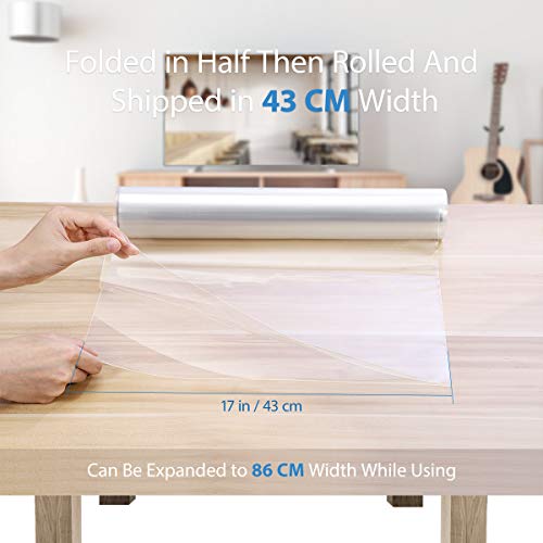 STOBOK Klares Cellophan Rolle,Entfaltete Breite 86CM x 30M Transparente Geschenkpapier 3.0 Mil Dicke Folienrolle zum Einwickeln von Geschenkkörben,Transparentpapier Blumenfolie Geschenkfolie