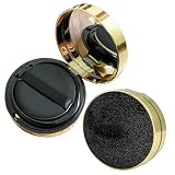 NOLITOY Caja de Polvos con Borla Dorada para Maquillaje, Contenedor Pequeño de 15g con Puff para Aplicación Uniforme y Almacenamiento Cómodo, Adecuado para Uso Diario y Viajes