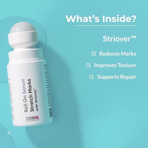 Image of Cos-IQ Stretch Marks Removal Roll-On Serum with Striover | Scar Removal | Uneven Skin Tone | All Skin Types | 40ml