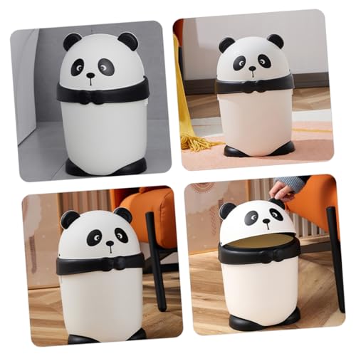 Papelera pequeña de mesa con tapa diseño Panda miniatura 2