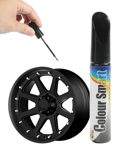 SCUARI Touch Up Paint for Cars Wheel Paint Car Accessories Car Paint Scratch Repair Car Paint Pen Car Scratch Remover Pen Wheel Scratch Fix Touch Up Paint Pen Fit for Car Rim Scratch Repair (Black)