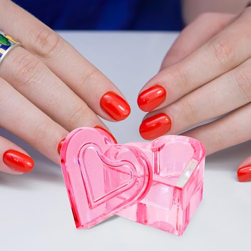 Recipiente Beavorty en forma de corazón 7 cm para uñas miniatura 3