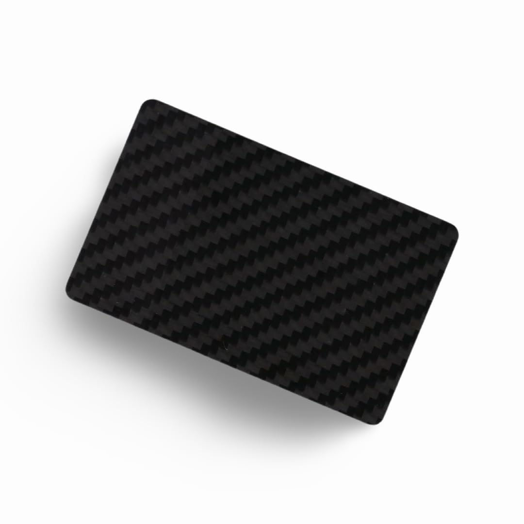 M&M Smartek Set XXL piatti carbonio EC carta credito tubo fibra carbonio nero 18x18cm