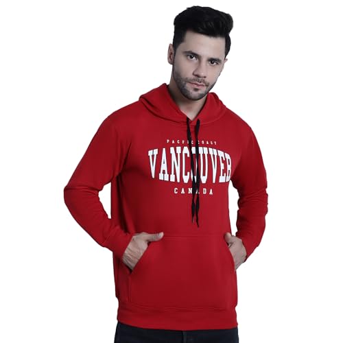 Image of Mack Jonney Printed Hooded Cotton Fleece Hoodie for Men-MACK32358