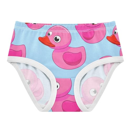 Cute Pink Cartoon Ducks Blue Toddler Underwear Floral 2t Cotton Panties Little Girl Funny Underpants Briefs