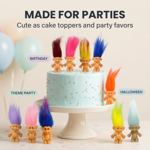 20 muñecos mini troll de PVC, 3 cm, set de 20 piezas miniatura 2