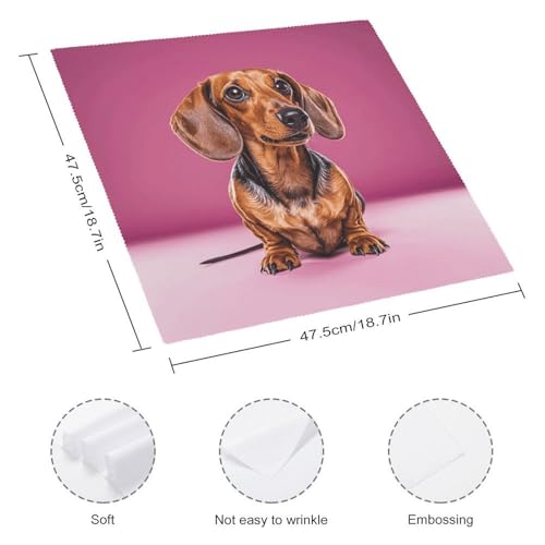 Servilletas de Tela Dachshund Weiner Dog 4 piezas miniatura 2
