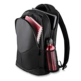 Mochila para Notebook, Compartimentos Múltiplos, Porta Garrafa, Preta