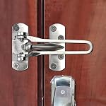 Topbuti Home Security Door Lock, 2 Pack Latch Guard Clasp Front Door Locks for Kids, Home Reinforcement Lock for Swing-in Doors, Hotel Door Latches, Thicken Solid Aluminium Alloy, Satin Nickel - Image 6