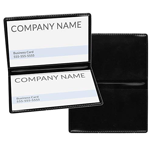 StoreSMART Black Folding Business Card Holders - 50 Pack - Polypropylene Plastic (RPP2915BK50)