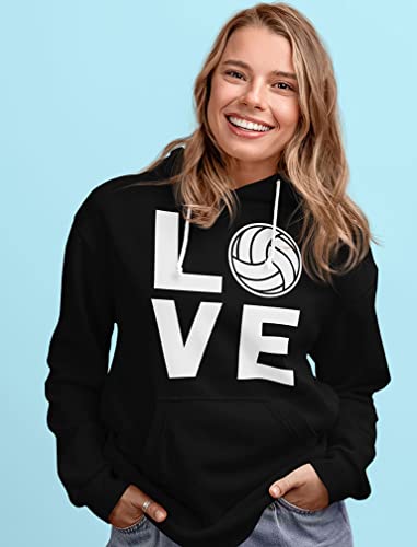 Volleyball Gifts Hoodies For Teen Girls Women Fans Love Sweatshirts Hoodie Medium Black #TOP1