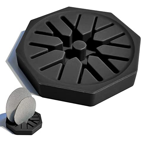 NOTSEK Puck Screen Stand, Reusable Silicone Espresso Screen Holder for 49mm 51mm 54mm 58mm Coffee Puck Filter, Waterproof Durable Portafilter Screen Stand(Black) Cover