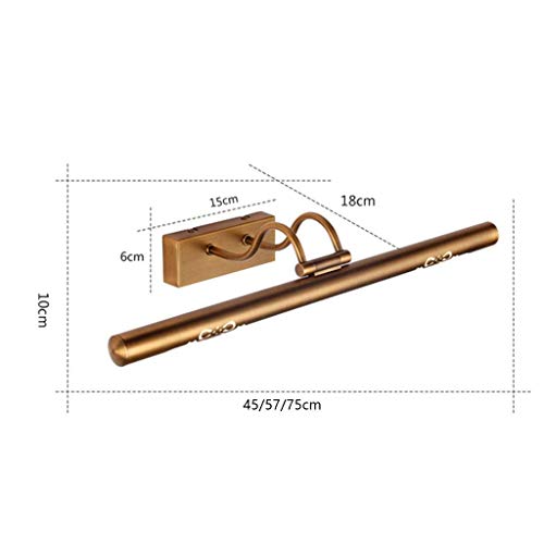 Lampe de miroir LED pour salle de bain applique rétro étanche