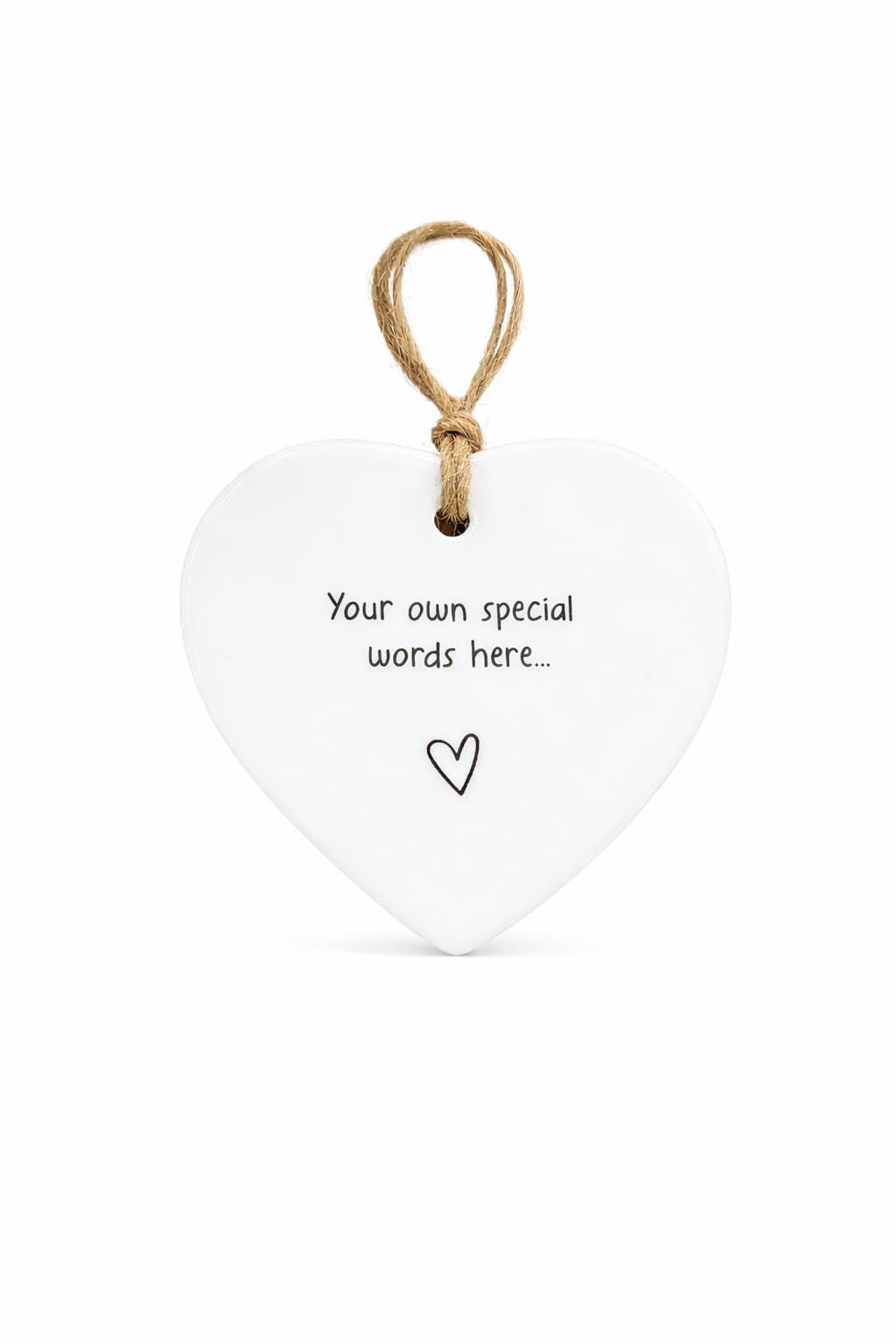 Personalised Heart Ornament – Custom Ceramic Keepsake – Hanging Decoration Gift Boxed