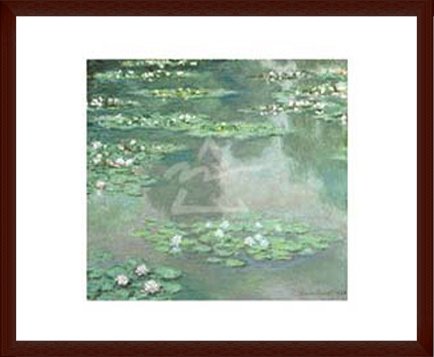 Amazon.co.jp: ポスター クロード モネ 睡蓮 (I) 1905 額装品 ウッド
