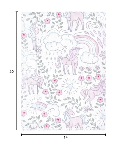 Image of Hudson Baby Unisex Baby Flannel Burp Cloth 7pk, Dreamy Unicorn, One Size