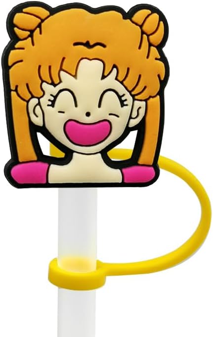 Miniatura 2 de Tapa de paja para Stanley, divertido adorno de paja de animal para Stanley de 30 y 40 onzas, bonita cubierta de paja de dibujos animados para