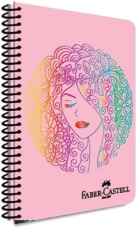 Faber-Castell Yüz Tasarımlı Spiralli Defter, A4, 120 Yaprak, 70g Kağıt, Çizgili, Dayanıklı Kapak, Kolay Açılan Spiral Cilt, Asorti Renkler