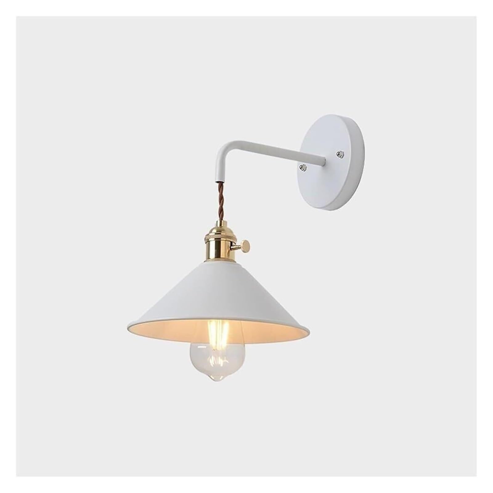 VDOQTLJT Minimalist Wall Sconce European Lamp Modern Bedside Bedroom Reading Light Lamps sconces(Bianco)