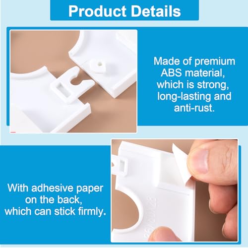 Joez Wonderful 3pcs Split Flange Toilet Pipe Flange Cover 28mm/1.1inch, Plumbing Cover Plates Self Adhesive Wall Split Flange Escutcheon Plates, White ABS Kitchen Water Pipe Cover