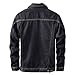 ebossy Men's Sherpa Denim Trucker Jacket Thermal Fleece Lined Jean Jacket (Large, Black)