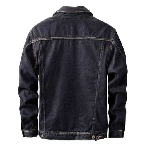 ebossy Men's Sherpa Denim Trucker Jacket Thermal Fleece Lined Jean Jacket2