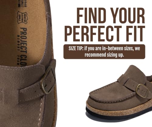 Image of Project Cloud 100% Genuine Leather Moccasin-Style Clogs for Women - Memory Foam and Water Resistant Mules Slip-on - Non-Slip and Durable Clogs Casual Shoes for Women Footwear