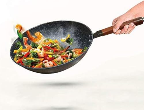 Wok de acero inoxidable antiadherente con tapa de vidrio miniatura 6