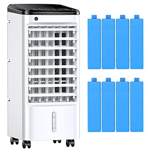 TEMEIKE Portable Air Conditioner, 3-IN-1 Evaporative Air Cooler & 4 Ice Packs