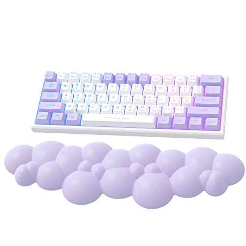 Attack Shark Purple Cloud Soft Comfortable Keyboard Wrist Rest,Anti-Skid Ergonomic Wrist Support Keyboard,Desk Hand Wrist TKL Mechanical Keyboard/Full Size Gaming Keyboard,15.2x4.4x1.2 inch Palm Rest