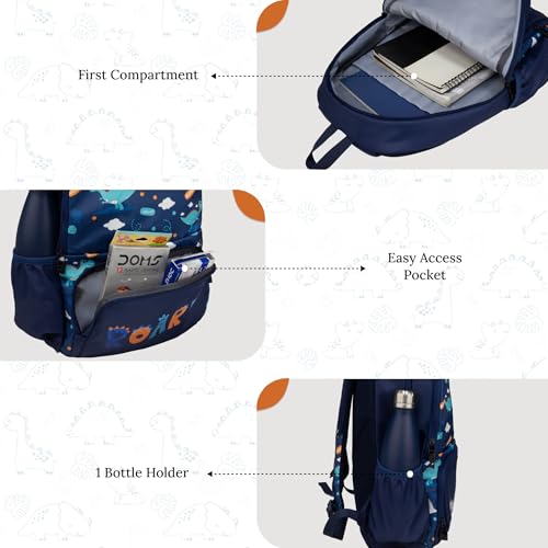 Image of F Gear Playcraft School Backpack for Kids 19L Soft Touch Lightweight & Durable | 2 Spacious Compartments, Front Pocket & Bottle Holder for Everyday Use