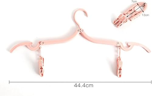 Miniatura 2 de Perchas multifuncionales para ropa, 14 piezas, estante de secado de plástico, antideslizante, resistente al viento, plegables, plegables, clips para