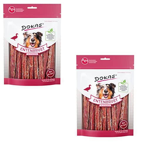 Snack Per Cani Petto D'Anatra Essiccato - Confezione Doppia 2x70g, Low Grassi