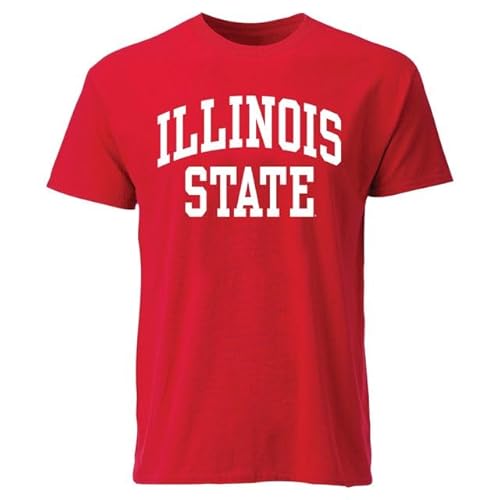 Barnesmith Illinois State University ISU Redbirds Short Sleeve Adult Unisex T-Shirt, Classic, Red, Medium
