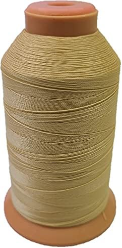 All Purpose Extra Strong Heavy Duty Bonded (Beige) Sewing Thread Great for Quilting,Upholstery, Leather, Denim, Marine, Outdoor and Camping Products. T70#69 210D/3PLY 1400 Yards.