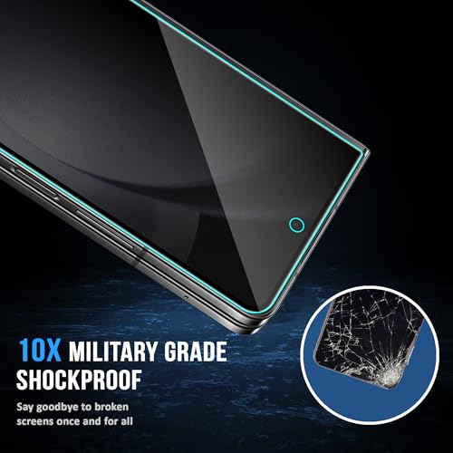 Image of ArmourPro Matte Privacy Tempered Glass for Samsung Galaxy Z Fold 5, Anti-Spy Anti-Glare Screen Protector, Edge-to-Edge Full Coverage, 9H Anti Scratch, Smooth Touch, Easy Installation Kit with Cable Protector