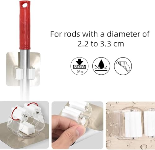 HABITMOBEL Armario 181 Suelo baño escobero despensero almacenaje Multiusos 1 Puerta Acabado Blanco 180cm 4 Colgadores escoberos Incluidos 181cm Alto - imagen 4