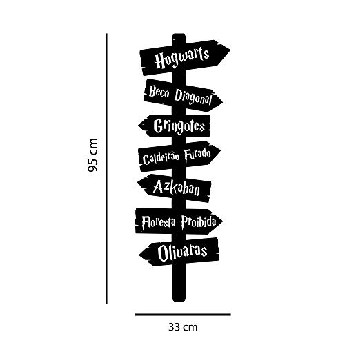 Adesivo Decorativo Seta Direção Harry Potter Hogwarts Azkaban