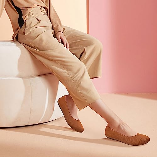 Image of Women's Ballet Flat Dressy Casual Knit Shoes Round Toe Women Mesh Flats